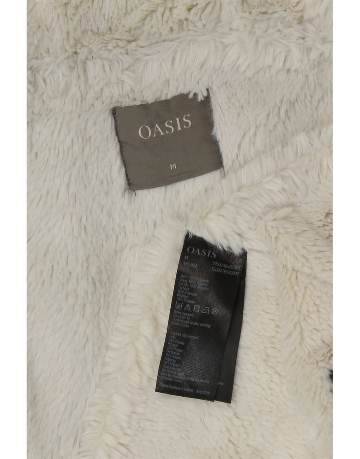 Oasis Gilet long à capuche pour femme UK 14 Vert moyen Polyamide
