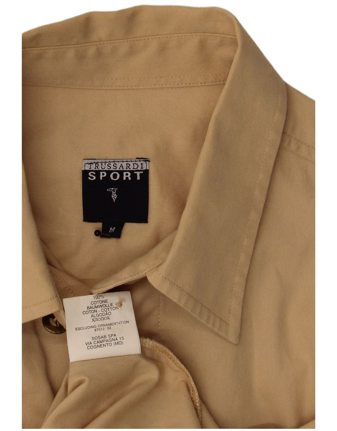 Trussardi Chemise à Manches Courtes Coton Beige Moyen |