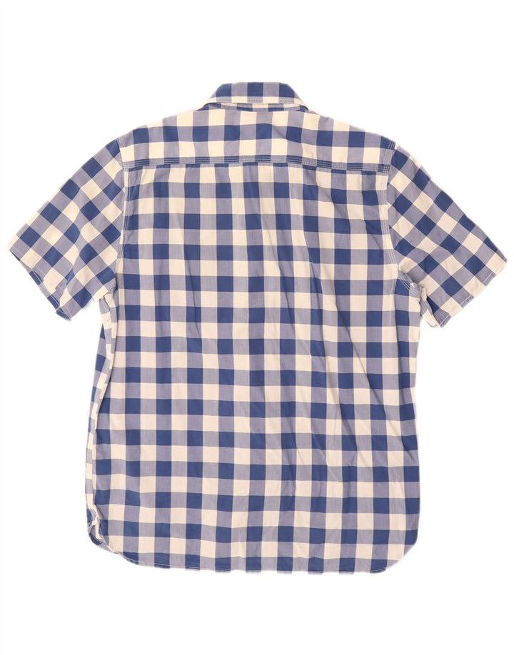 Levi's Chemise à Manches Courtes Coupe Standard Homme Bleu Moyen Vichy Coton