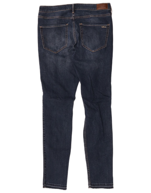 Hollister Jean skinny vieilli pour femme US 11 Large W30 L30 Bleu Coton