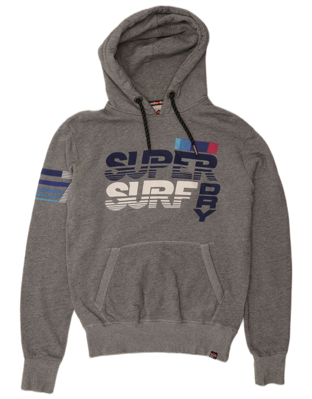 Superdry Pull à Capuche Graphique Homme Gris Moyen Coton
