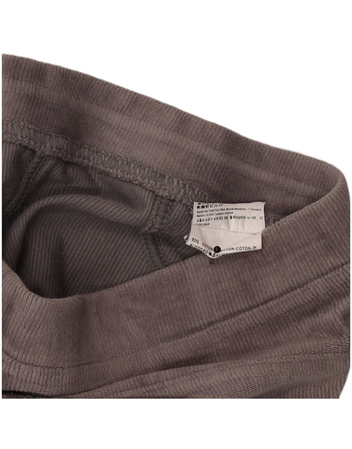 Benetton Leggings Femme UK 10 Petit Gris Coton