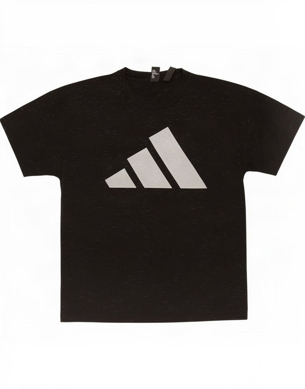 Adidas T-shirt graphique pour femme UK 8/10 Petit noir moucheté