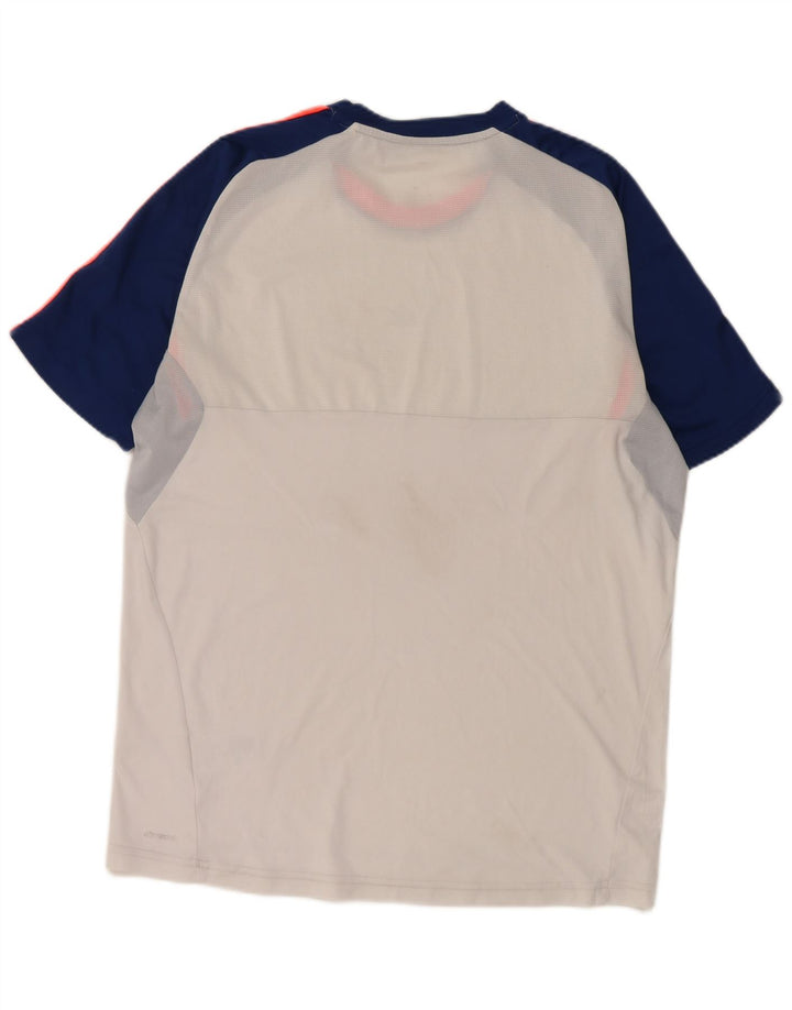 Adidas T-shirt pour homme en polyester color block blanc moyen