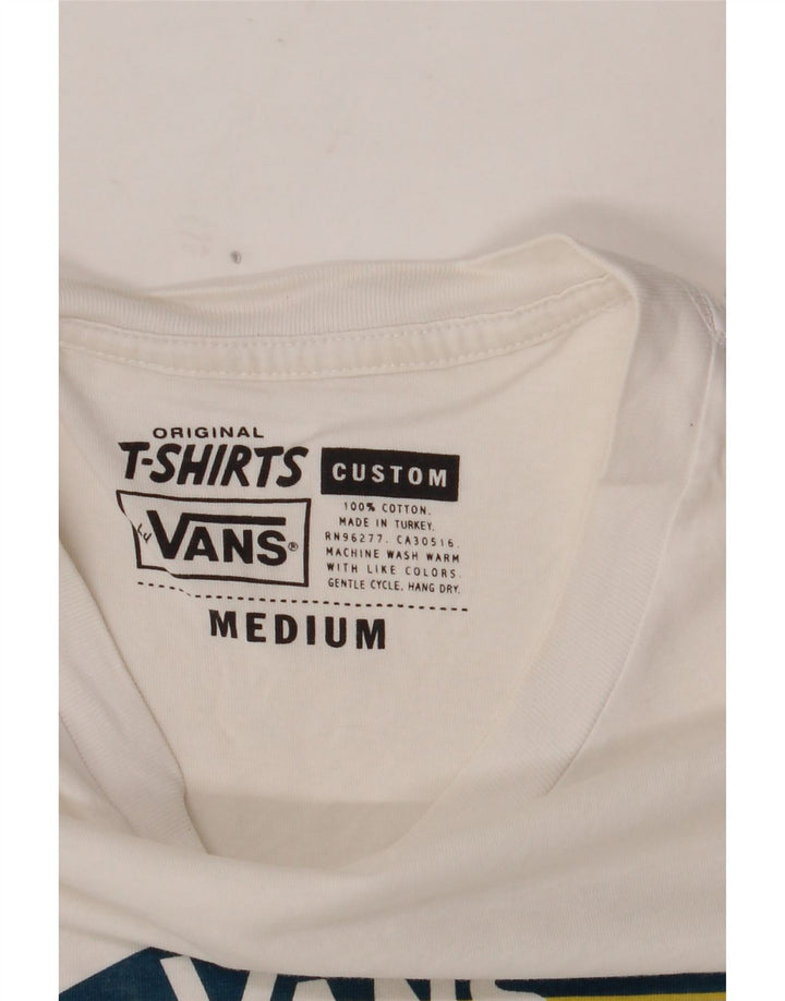 VANS T-shirt graphique ajusté sur mesure pour homme en coton blanc moyen