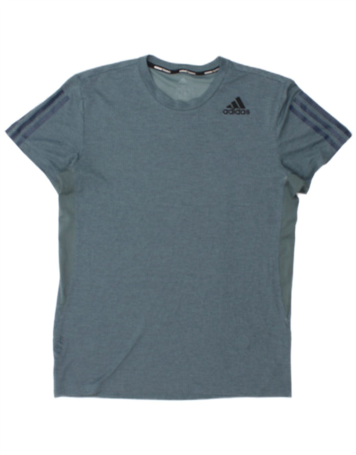 ADIDAS T-Shirt Homme Bleu Moyen Colorblock Polyester
