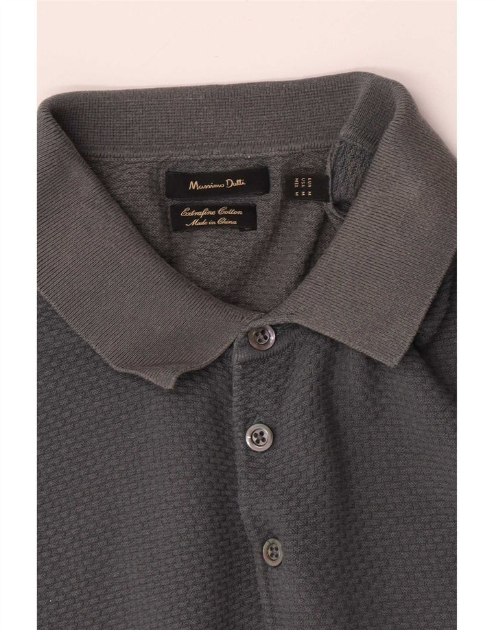 Massimo Dutti Polo Homme Gris Moyen Coton