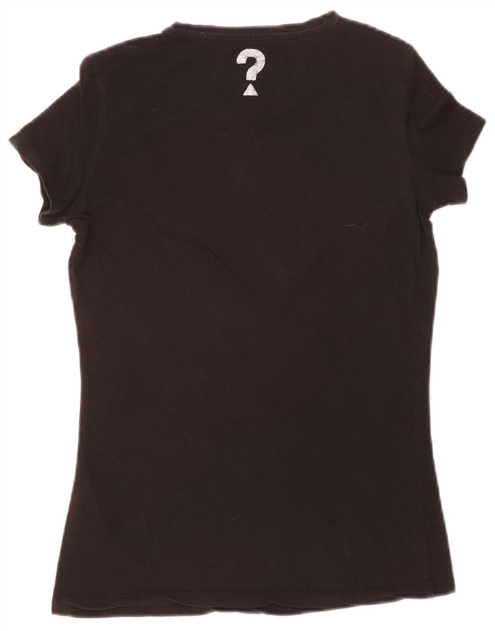 Guess T-shirt graphique pour femme UK 8 Small Noir