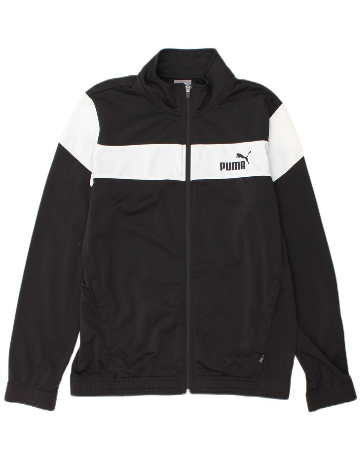 PUMA Veste de survêtement pour homme Small Noir Colorblock Polyester