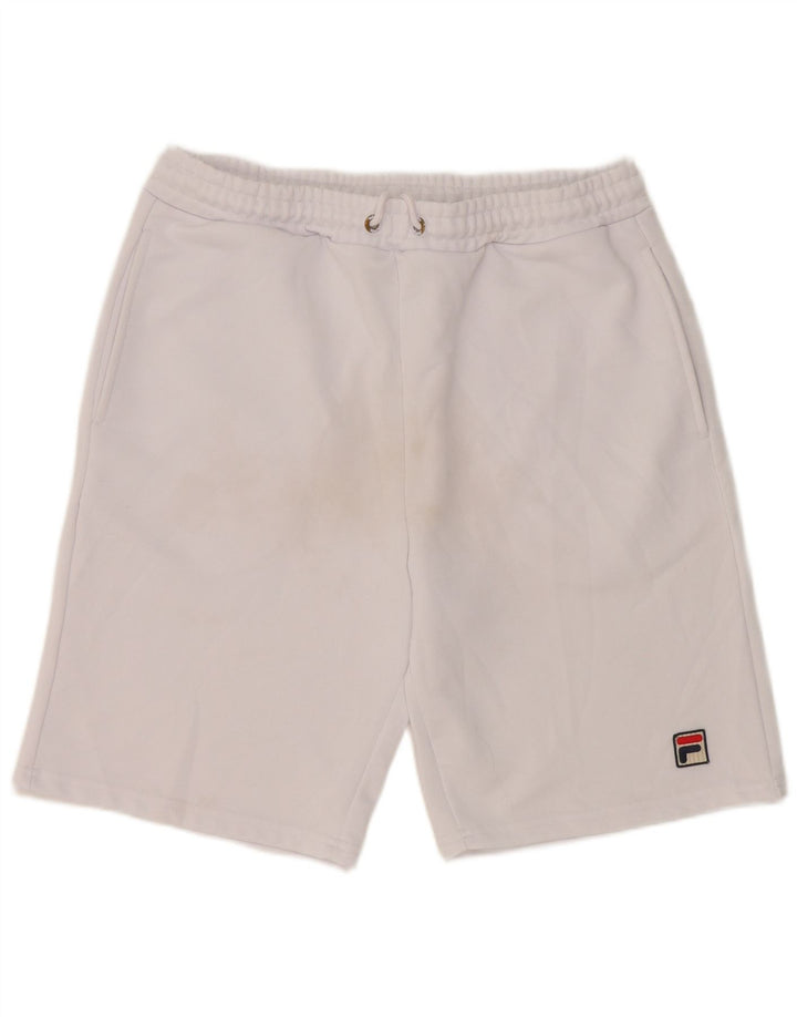 Fila Short de sport homme grand blanc polyester