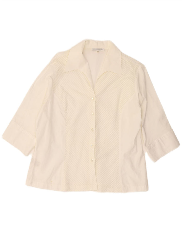 Naracamicie Chemise à manches 3/4 pour femme US 7 en coton rayé blanc moyen