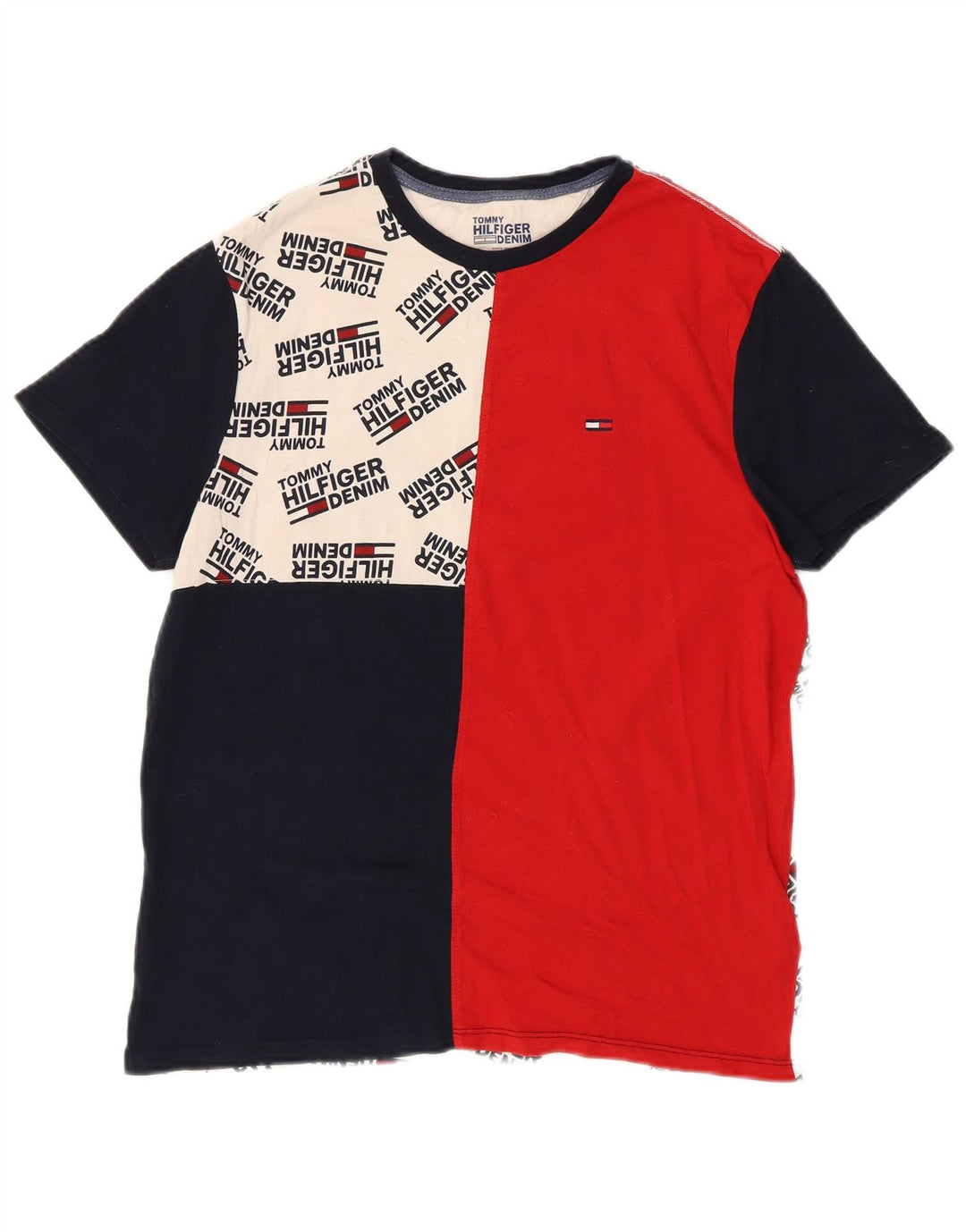 Tommy Hilfiger T-Shirt Graphique Homme Petit Multicolore Colourblock