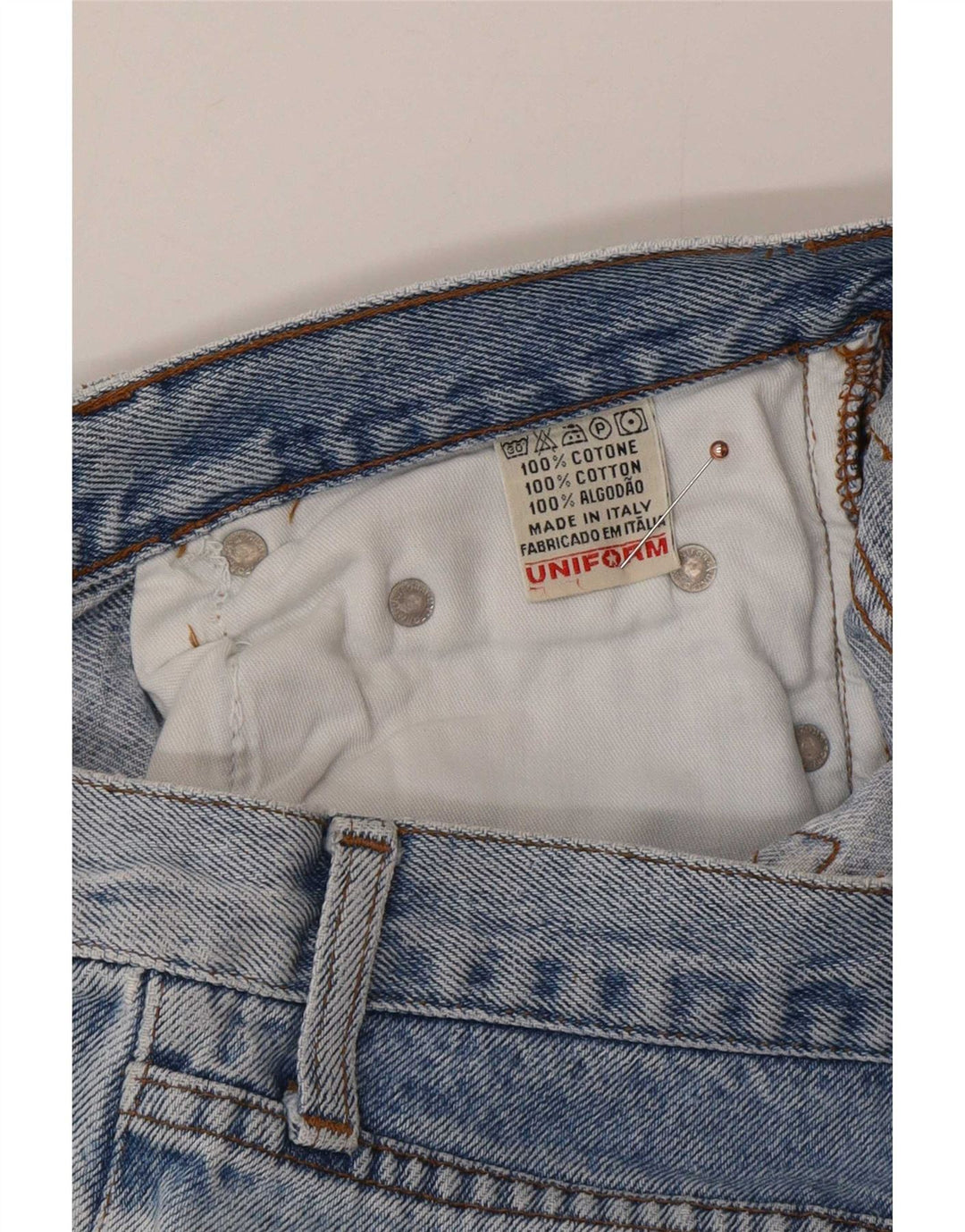 Jean droit homme Uniform W31 L30 bleu coton