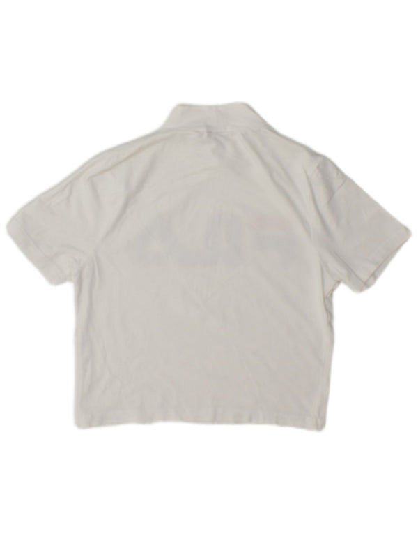 Fila Womens Crop Graphic T-Shirt Top UK 10 Small White