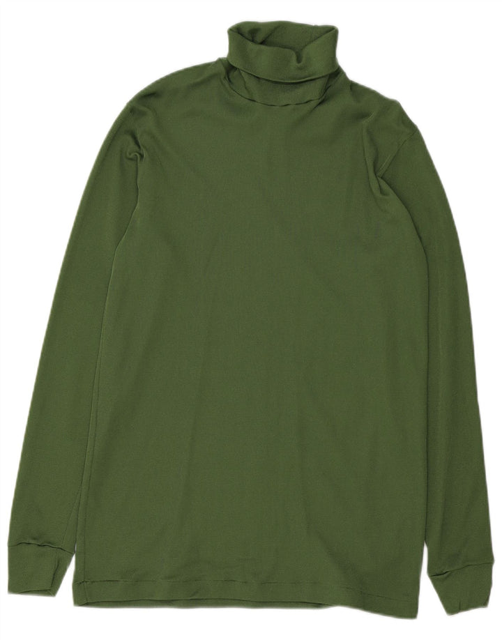 Vintage Homme Top Manches Longues Vert Moyen