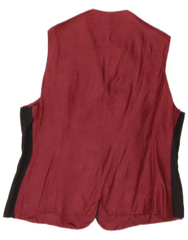 gilet femme vintage UK 16 Grand Bourgogne Paisley