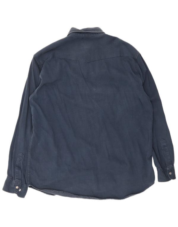 Carrera Chemise en jean pour homme Taille 39/40 Bleu marine moyen Coton
