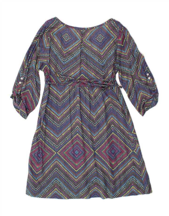 WHITE STUFF Womens Tea Dress UK12 Medium Multicoloured Geometric Vintage White Stuff and Second-Hand White Stuff from Messina Hembry 