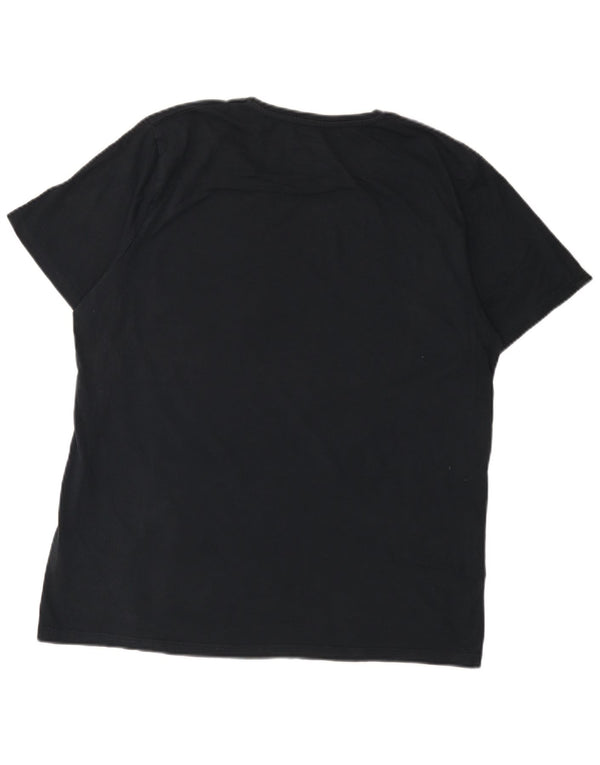 Jack & Jones T-Shirt Graphique Homme Top 2XL Noir Coton