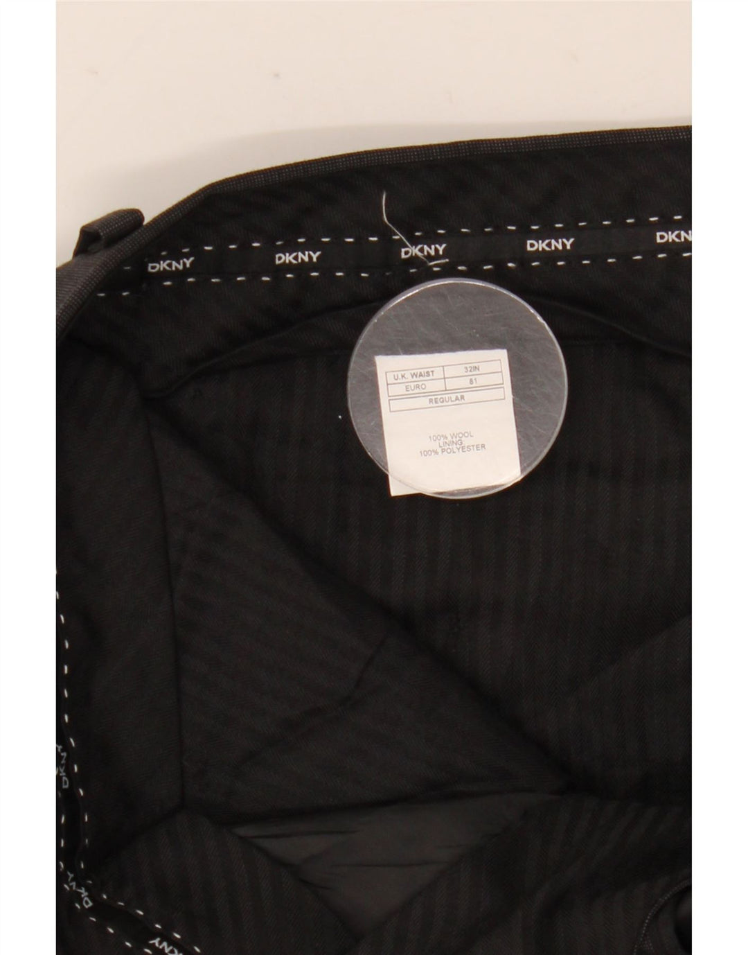 Dkny Pantalon de Costume Slim Homme W32 L31 Laine Grise