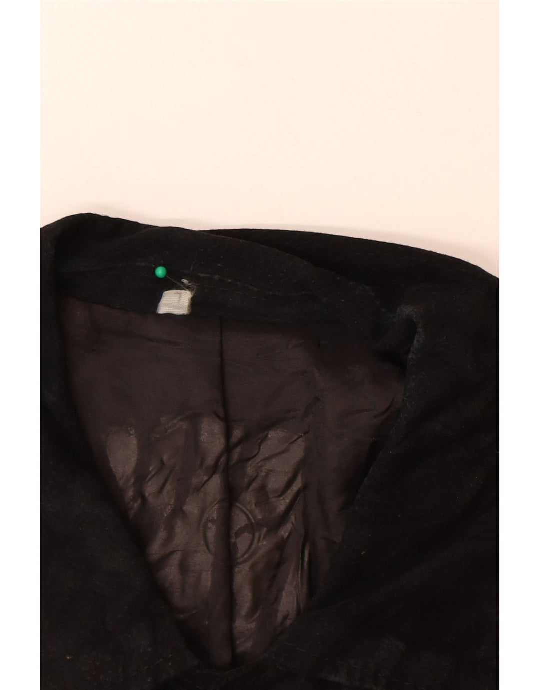 VINTAGE Veste en daim homme UK 40 Grand Noir