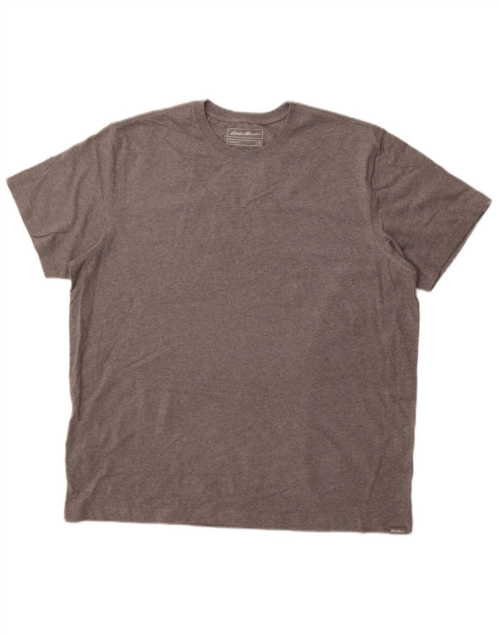 EDDIE BAUER T-Shirt Homme Top XL Gris Coton