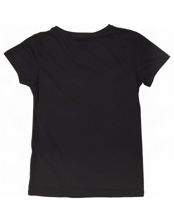 Nike T-shirt coupe classique pour femme UK 14 Noir moyen Polyester