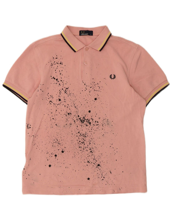 Fred Perry Polo Homme Petit Rose Tie Dye Coton