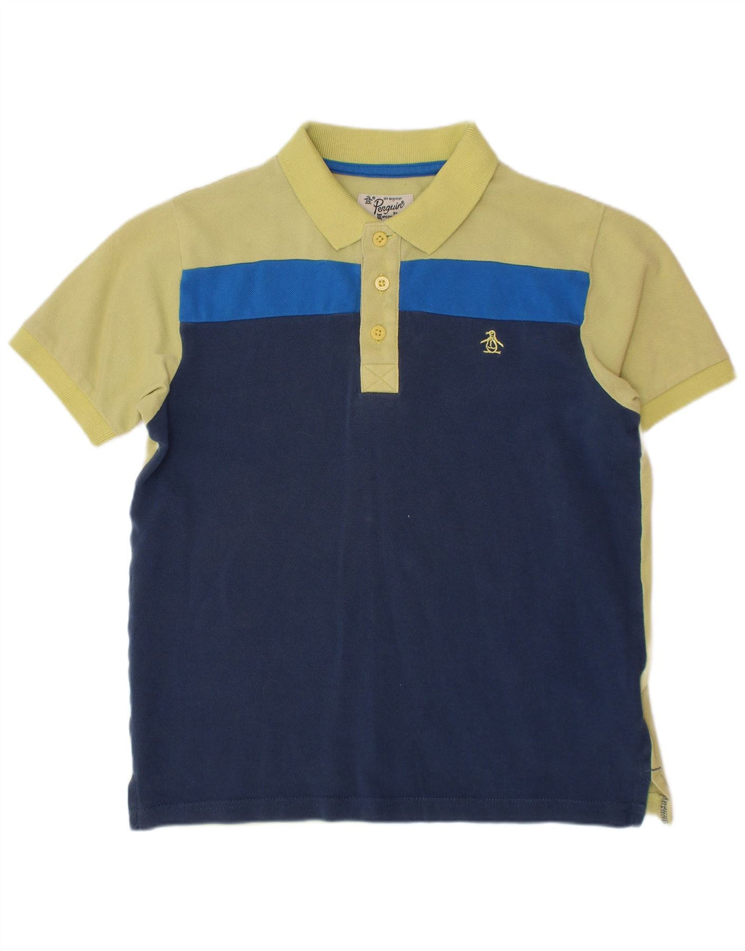 PENGUIN Polo Garçon 8-9 ans Vert Colorblock Coton