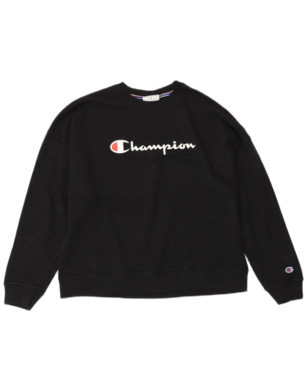 CHAMPION Sweat-shirt surdimensionné graphique pour femme UK 18 XL Noir