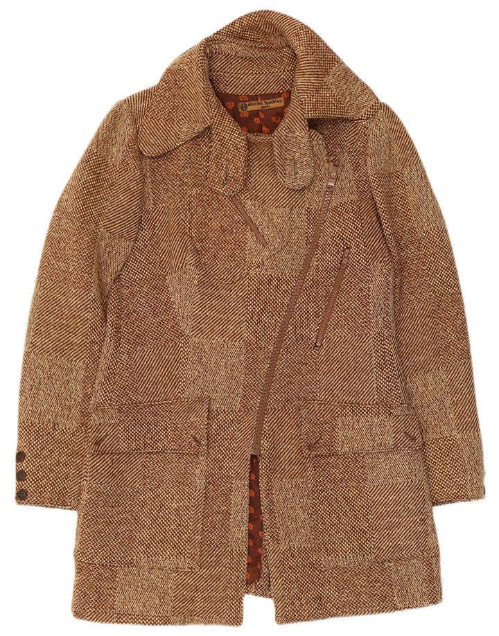 Daniel Hechter Manteau pour femme UK 8 Petit carreaux marron