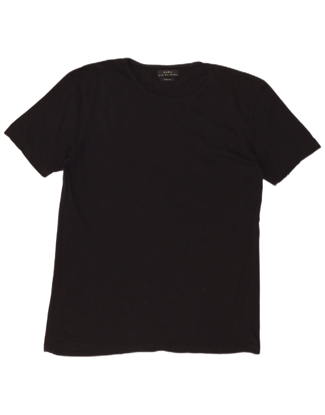 ZARA Mens Easy Fit T-Shirt Top Grand Noir