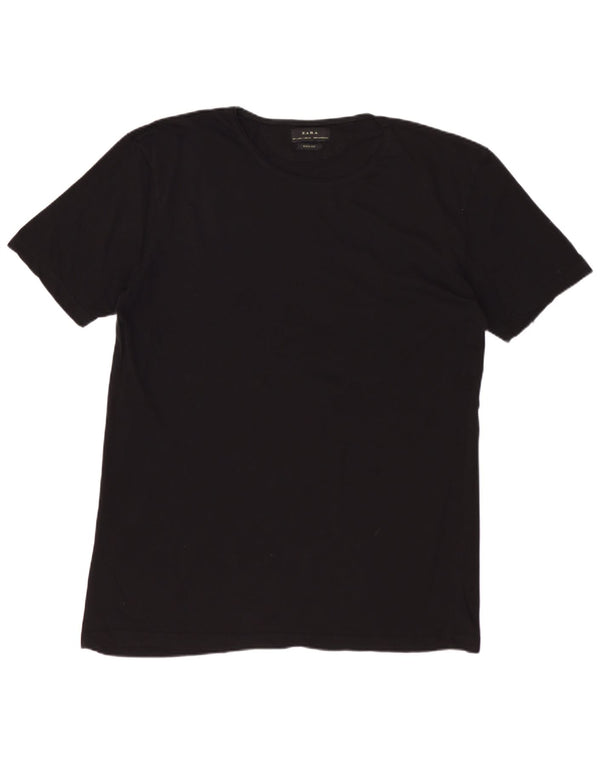 ZARA Mens Easy Fit T-Shirt Top Grand Noir