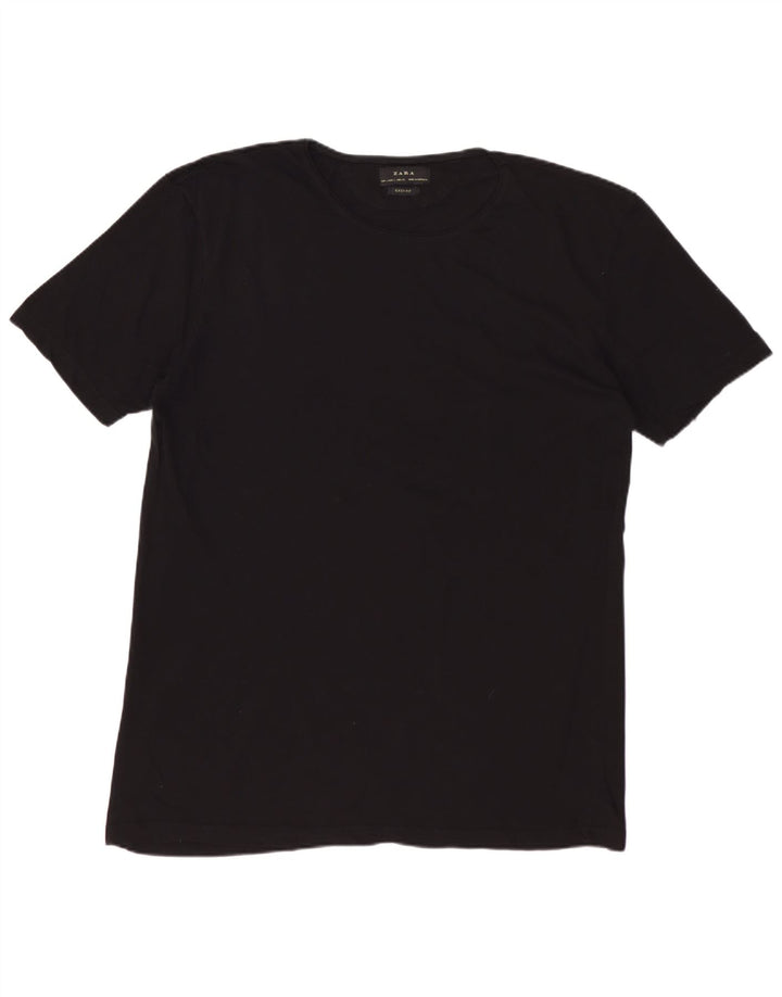 ZARA Mens Easy Fit T-Shirt Top Grand Noir