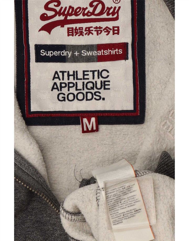 Superdry Veste de Survêtement Homme Gris Moyen Coton