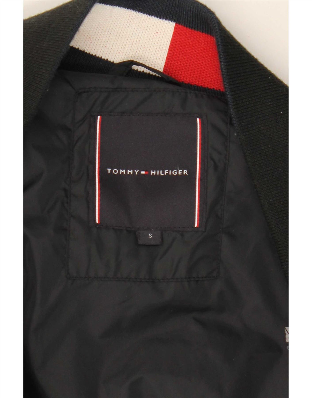 Tommy Hilfiger Veste matelassée bomber pour homme UK 36 Small Noir