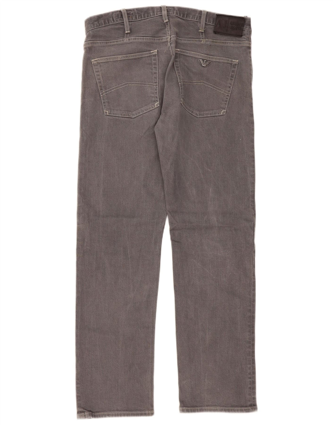 Armani Femme Jean Droit Regular W34 L32 Gris Coton