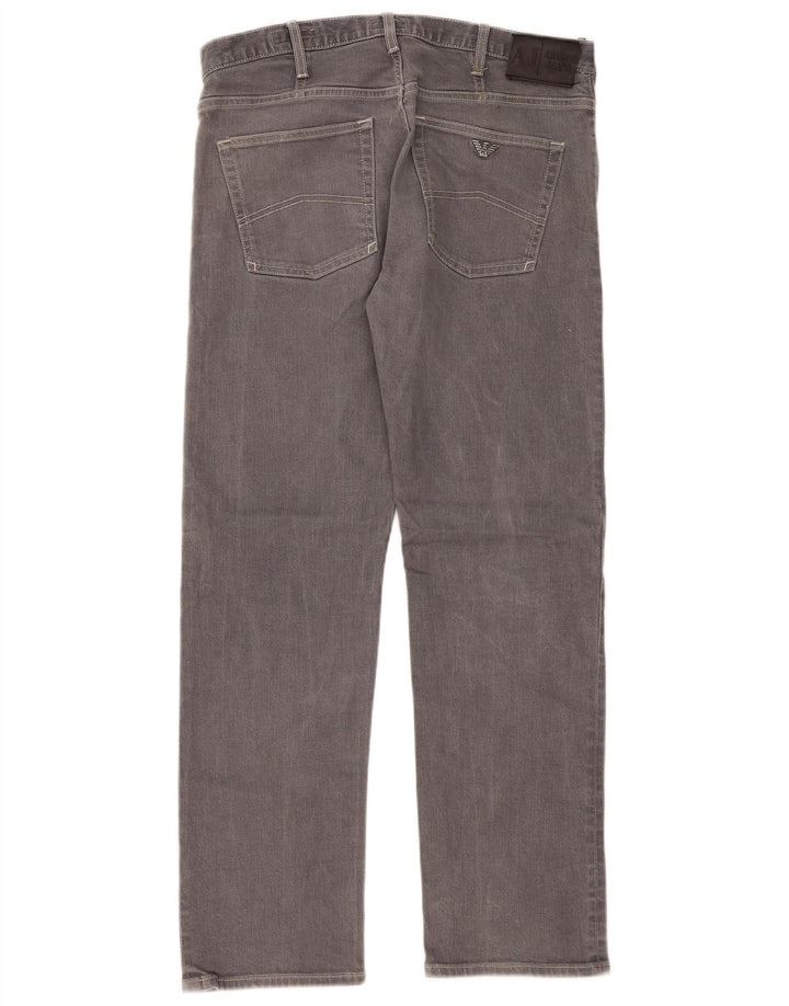 Armani Femme Jean Droit Regular W34 L32 Gris Coton
