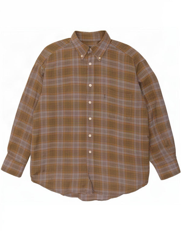 Barbour Chemise en flanelle pour hommes Grand coton à carreaux kaki