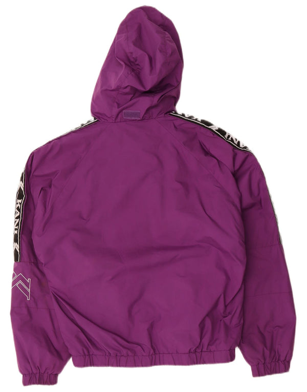 Karl Kani Veste de pluie à capuche graphique pour homme UK 36 Small Violet Polyester