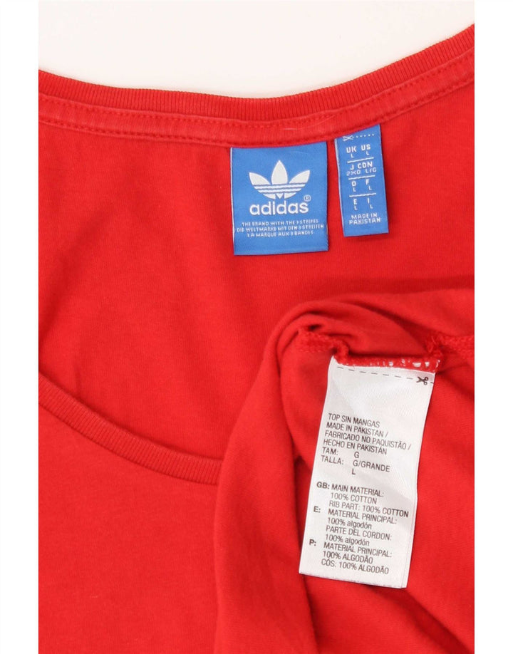 Adidas Débardeur Graphique Homme Grand Rouge Coton