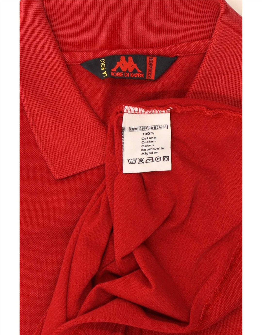 Kappa Polo Homme 3XL Rouge Coton