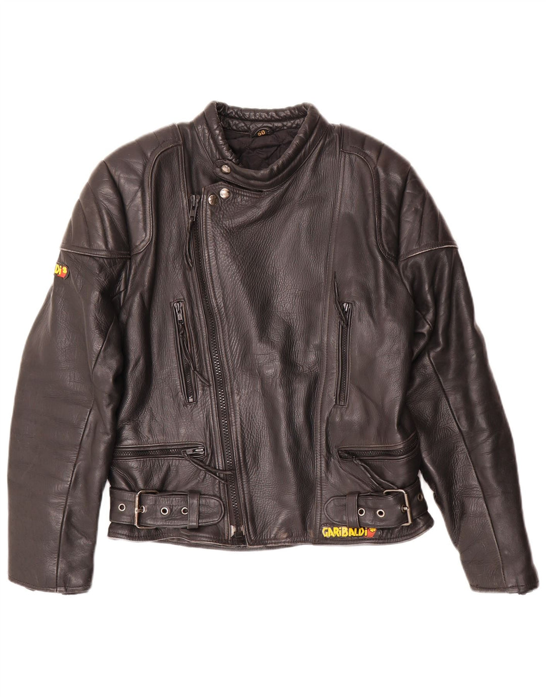 Garibaldi Veste de moto en cuir pour homme EU 40 Medium Noir