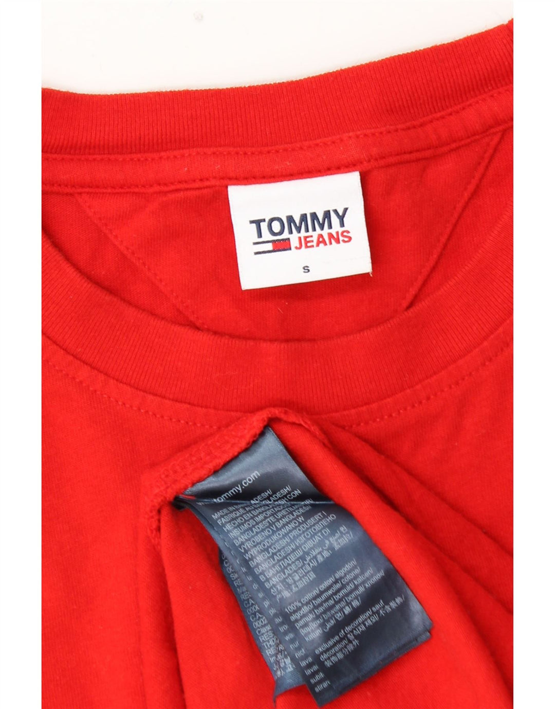TOMMY HILFIGER T-Shirt Graphique Homme Petit Rouge Coton