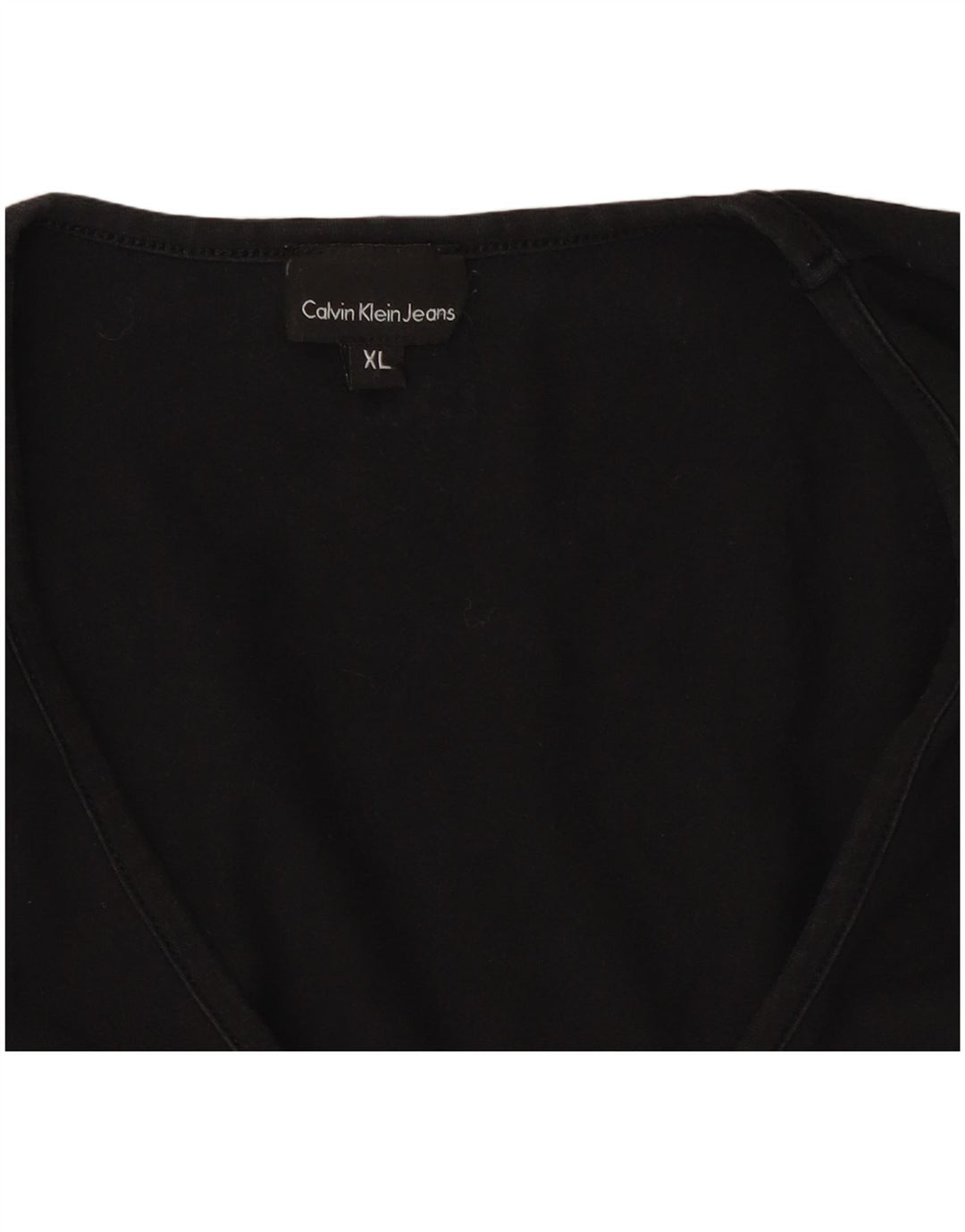 CALVIN KLEIN JEANS Haut Femme Manches Longues UK 18 XL Noir