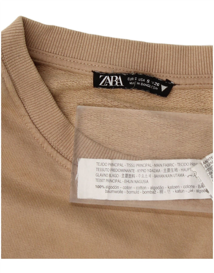 Zara Homme Sweatshirt Jumper Petit Coton Beige