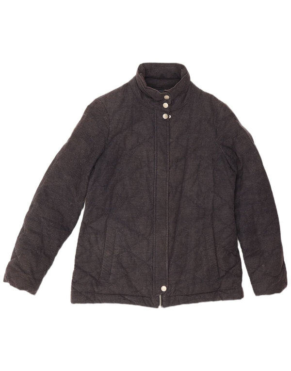 Crew Clothing Veste matelassée surdimensionnée pour femme UK 10 Petit coton noir