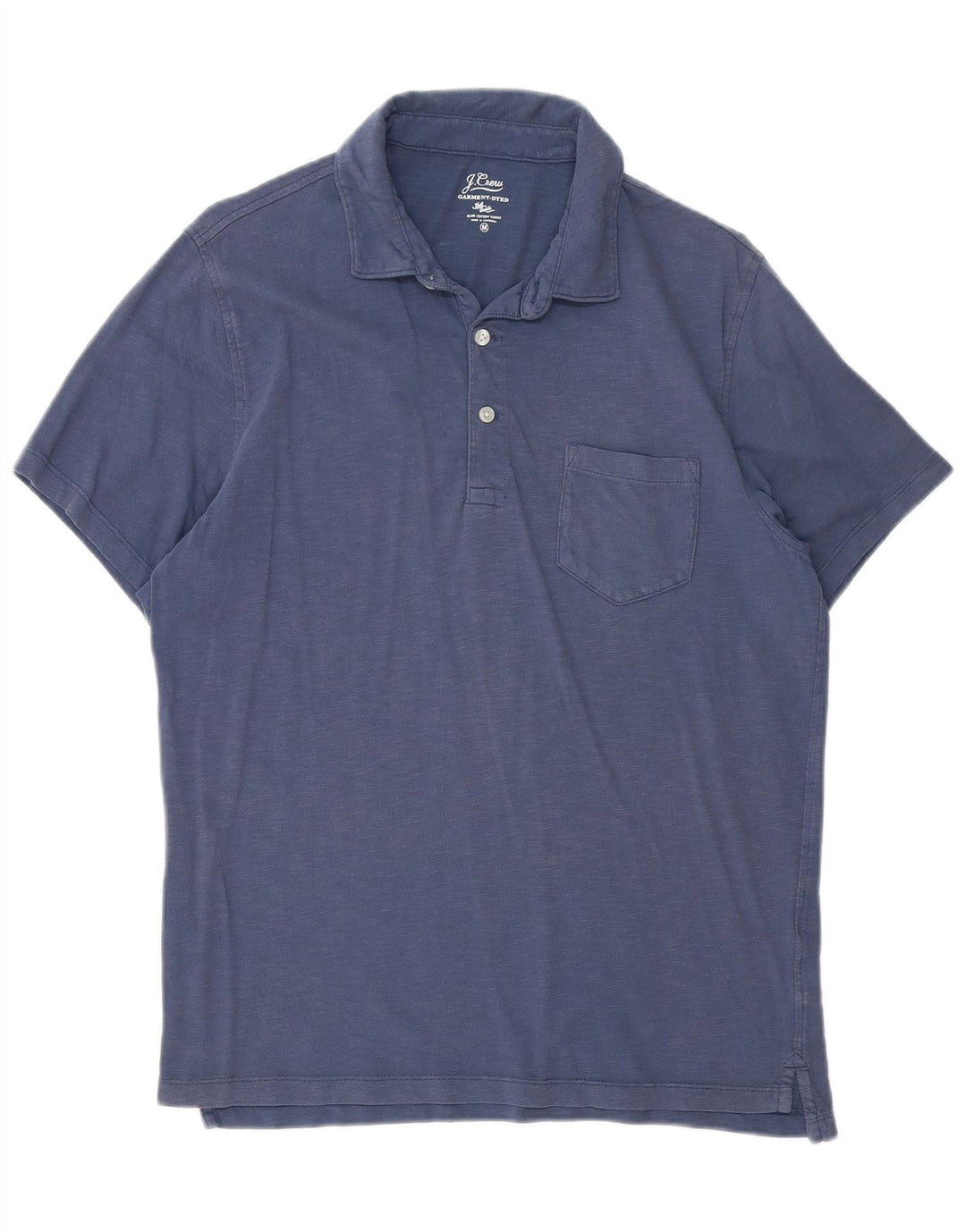 J. CREW Polo teint en pièce pour homme en coton bleu marine moyen