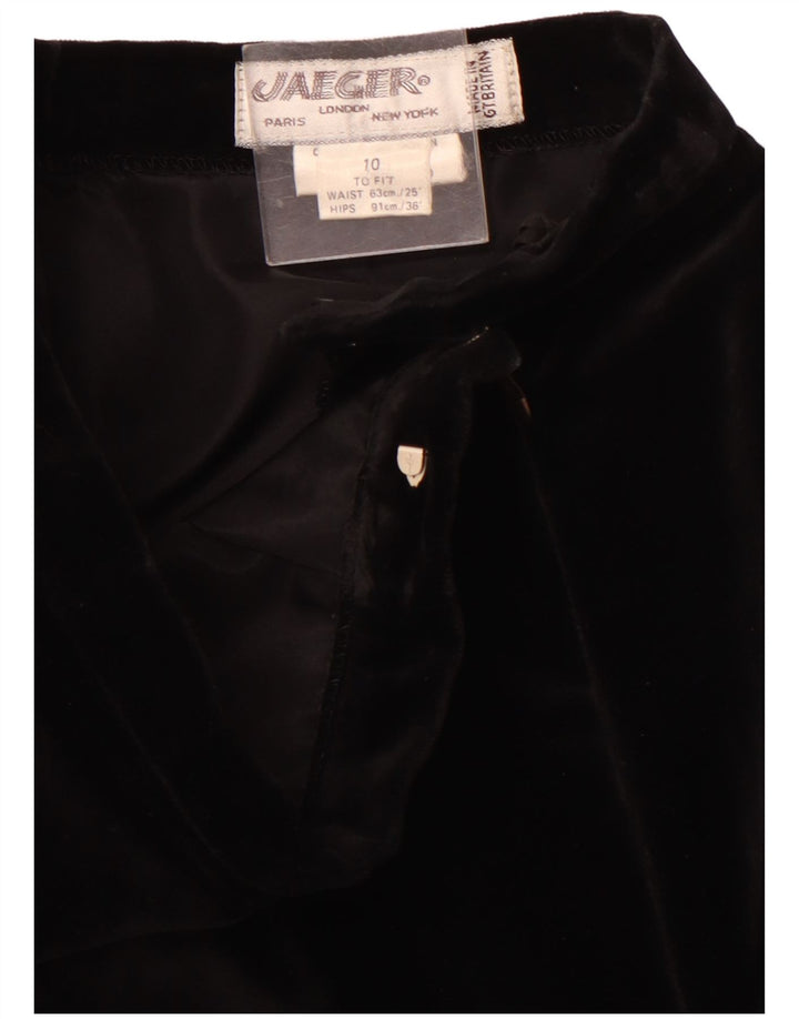 JAEGER Jupe longue taille haute pour femme UK 10 Small W24 Coton noir