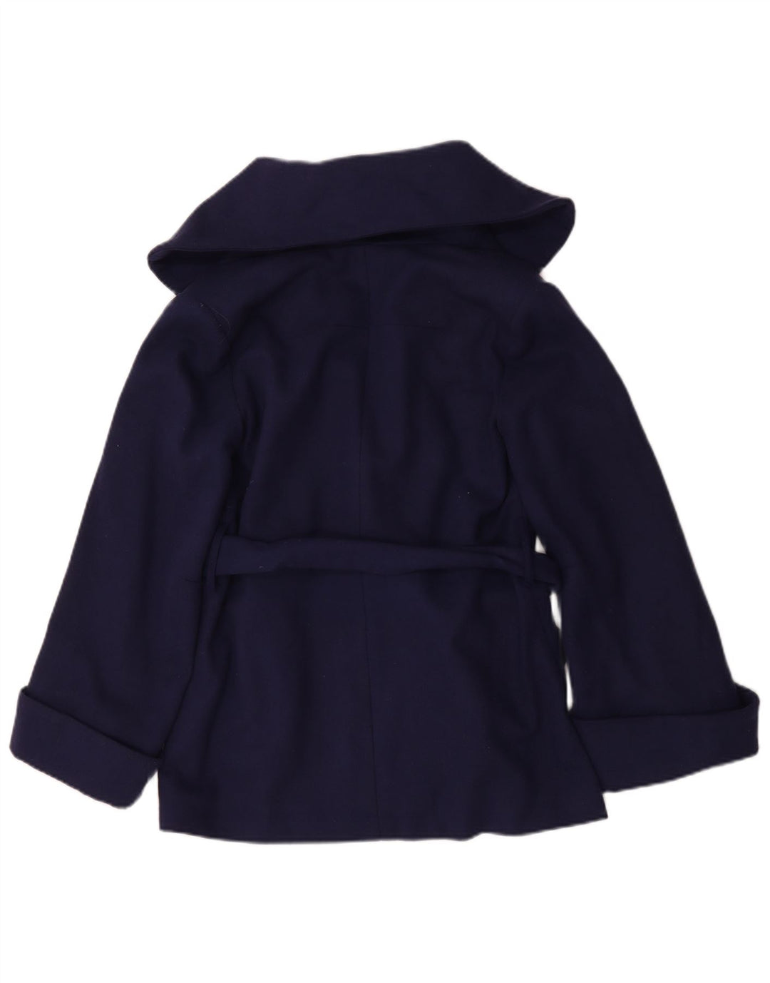 Topshop Manteau court surdimensionné pour femme UK 8 Petite laine bleu marine